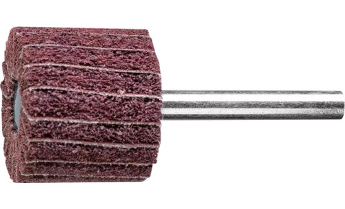 Pferd 46197 1" x 1" Non Woven Polinox Mounted Flap Wheel | 20,000 Max. RPM | Aluminum Oxide 180 Grit | PNZ Type | 1/4" Shank Diameter