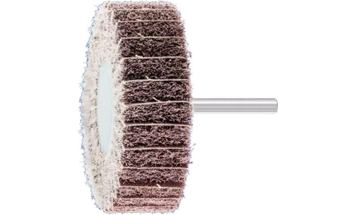 Pferd 46269 3" x 1" Non Woven Polinox Mounted Flap Wheel | 7,500 Max. RPM | Aluminum Oxide 100 Grit | PNZ Type | 1/4" Shank Diameter