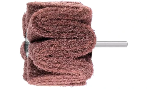 Pferd 46237 3" x 2" Non Woven Polinox Mounted Flap Wheel | 7,500 Max. RPM | Aluminum Oxide 180 Grit | PNG Type | 1/4" Shank Diameter