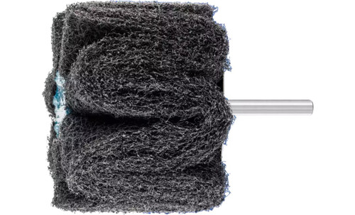 Pferd 46239 3" x 2" Non Woven Polinox Mounted Flap Wheel | 7,500 Max. RPM | Silicon Carbide 100 Grit | PNG Type | 1/4" Shank Diameter