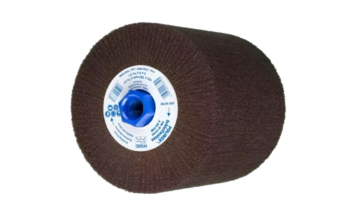 Pferd 46788 5" x 4" Non Woven Polinox Finishing Drum | 3,100 Max. RPM | 5/8-11" Arbor Hole | Aluminum Oxide 280 Grit | PNL Type