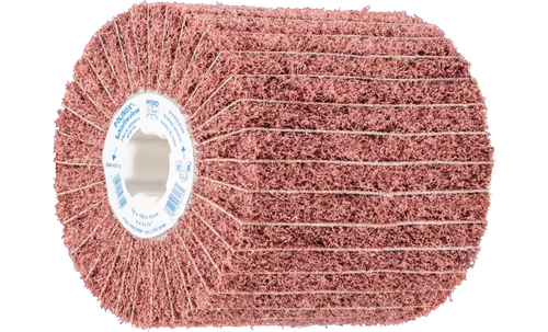 Pferd 43113 4" x 4" Non Woven Polinox Finishing Drum | 4,800 Max. RPM | 3/4" Arbor Hole | Aluminum Oxide 60 Grit | PNZ Type