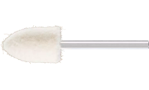 Pferd 48573 1/2" x 3/4" Polishing Felt Point | Conical Pointed Shape | 39,500 Max. RPM | 1/8" Shank Diameter | 1-5/8" Shank Length | Medium Grade | Sold by Box of 10