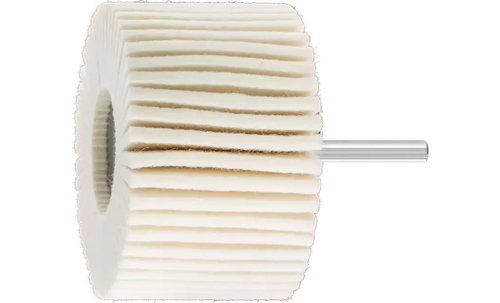 Pferd 48552 3" x 2"Polishing Mounted Felt Flap Wheel | 7,500 Max. RPM | 1/4" Shank Diameter | 1-1/2" Shank Length | Soft Grade | Sold by Box of 5