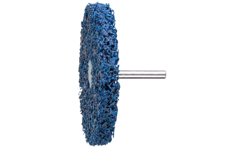 Pferd 44888 4" x 1/2" Non Woven Policlean Plus Mounted Wheel | 7,500 Max. RPM | 1/4" Shank Diameter | 1-1/2" Shank Length | Sold by Box of 5