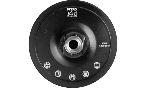Pferd 43407 4-1/2" Non Woven Polivlies Hook & Loop Disc Holder | 5,300 Max. RPM | 5/8-11" Thread | Centering Pin