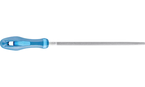 Pferd 11068P American Pattern 8" Machinist File | Round with Handle | Second Cut 2 | DIY Packaged | Sold by Box of 5