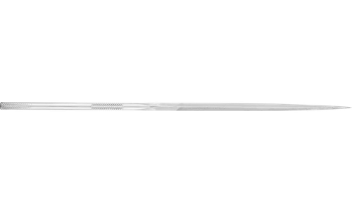 Pferd 12047 Precision 5-1/2" Three Square Needle File | Knurled Handle | Swiss Pattern | Cut 2 | Sold by Box of 12
