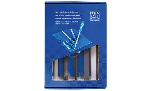 Pferd 16081 American Pattern 10" Machinist File Set | 542-WRU | Plastic Pouch | Set of 5