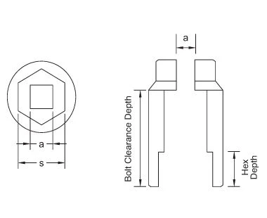 CS Unitec Ex1850-030UB 1-3/8" Deep Impact Socket | 1" Drive Size | 6-Point | Copper Beryllium
