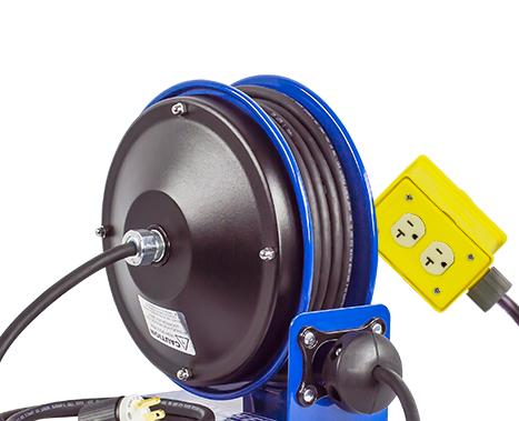 Coxreels PC10-3012-B Compact Efficient Heavy Duty Power Cord Reel | PC10 Series | 115 Volts | 30' Cord Length | 20 Amps
