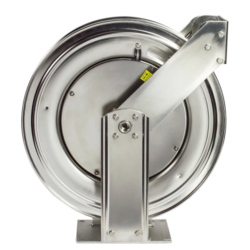 Coxreels TSHL-N-550-SS Stainless Steel Spring Rewind Hose Reel | SS-T Series | 3/4" Hose Diameter | 50' Hose Length | 300 Max PSI | Less Hose