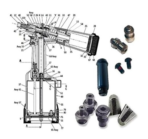 Marson Tool Part M95504 Front End Assembly | 10-32" Thread Size | For SST-2 Rivet Nut Tools