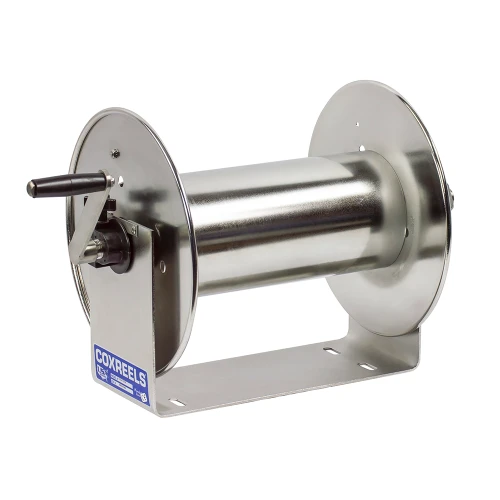 Coxreels 117-4-225-SS Stainless Steel Hand Crank Hose Reel | 100-SS Series | 1/2" Hose Diameter | 225' Hose Length | 4000 Max PSI | Less Hose