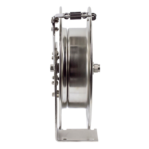 Coxreels P-LPL-335-SS Stainless Steel Spring Rewind Hose Reel | P-SS Series | 3/8" Hose Diameter | 35' Hose Length | 300 Max PSI | Less Hose