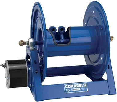 Coxreels 1275-4-50-E Dual Hose Electric DC Motor Rewind Reel | 1275 Series | 1/2" Hose Diameter | 50' Hose Length | 3000 Max PSI | Less Hose