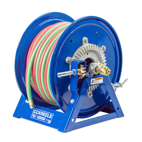 Coxreels 1275W-3-150-C Dual Hose Hand Crank Welding Reel | 1275W Series | 3/8" Hose Diameter | 150' Hose Length | 200 Max PSI