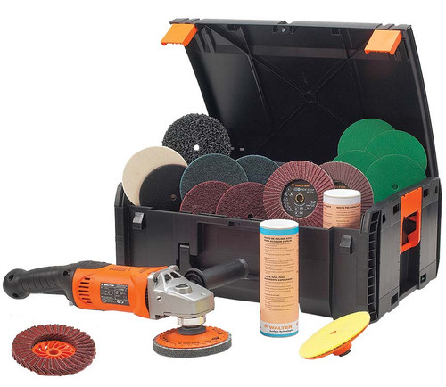 Walter Surface Technologies 30A267 Quick-Step Big-Buff Variable Speed Polish Sander Kit | 1500 Watts | 2,000-7,300 RPM | 6" Wheel Capacity