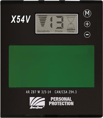 ArcOne X54V 5" x 4"Digital ASIC Auto-Darkening Lens | 4 Light Shade | 9 - 13 Dark Shade | Variable