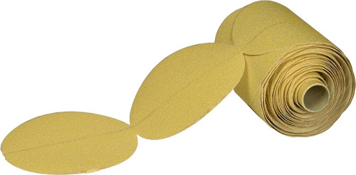 United Abrasive 36606 Economical Paper PSA Disc Roll | Gold Stearated Aluminum Oxide | 6" Diameter | 240 Grit | Sold by Box of 100