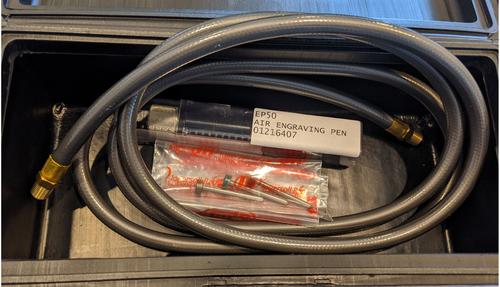 Ingersoll Rand EP51K Pneumatic Engraving Pen Kit | 13,000 BPM | 6' Hose Length | Steel Material