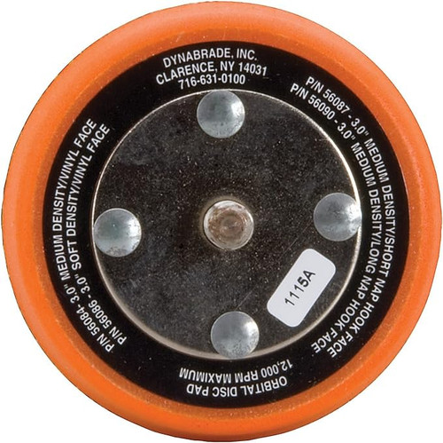 Dynabrade 56084 Non-Vacuum Disc Pad | 3" Pad Size | 5/8" Thickness | Vinyl-Face | Medium Density