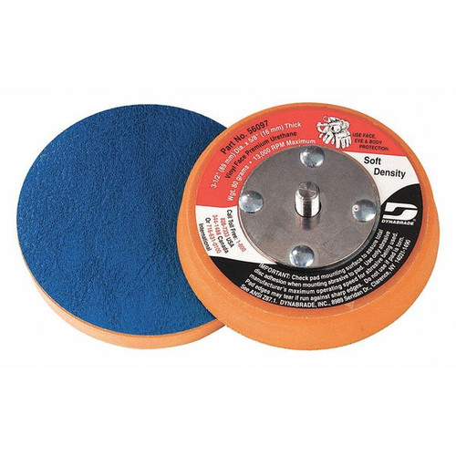 Dynabrade 56097 Non-Vacuum Disc Pad | 3-1/2" Pad Size | 5/8" Thickness | Vinyl-Face | Soft Density