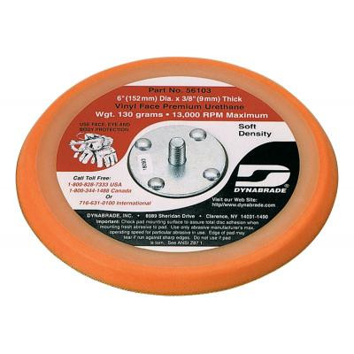 Dynabrade 56103 Non-Vacuum Disc Pad | 6" Pad Size | 3/8" Thickness | Vinyl-Face | Soft Density