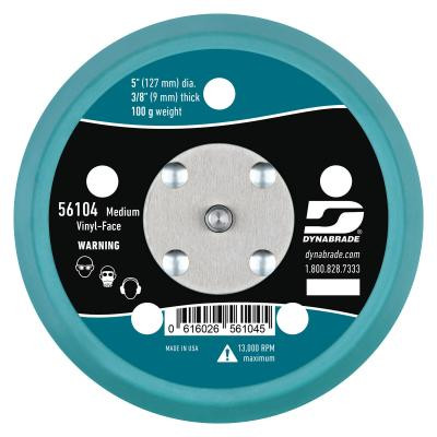 Dynabrade 56104 Vacuum Disc Pad | 5" Pad Size | 3/8" Thickness | Vinyl-Face | Medium Density