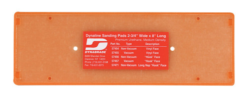 Dynabrade 57455 Vacuum Dynaline Disc Pad | 2-3/4" x 8" Pad Size | 3/8" Thickness | Vinyl-Face | Medium Density