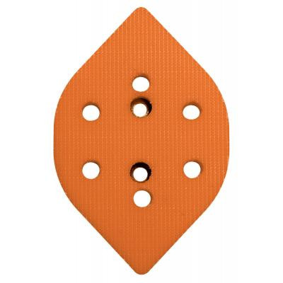 Dynabrade 58048 Vacuum Dynafine Tear Drop Disc Pad | 3-3/4" x 2-3/8" Pad Size | 3/8" Thickness | Hook-Face | Medium Density
