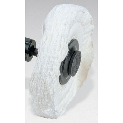 Dynabrade 90024 Polishing Buffing Pad | 4" Pad Size | Cotton Buff | Hook-Face | White
