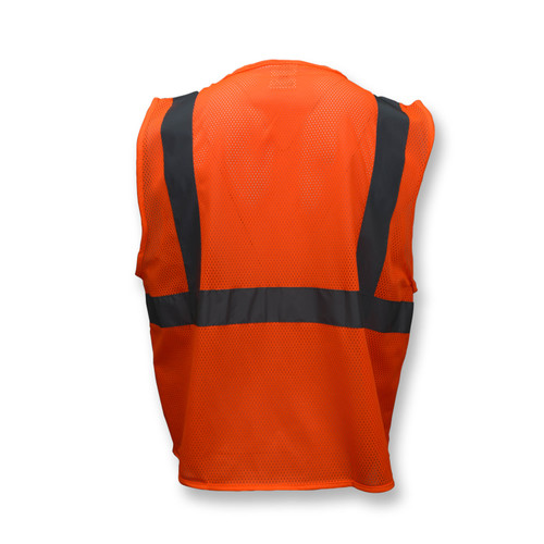 Radians SV2ZOMM Type R Class 2 Economy Mesh Safety Vest With Zipper | Hi-Vis Orange | Medium Size | Each