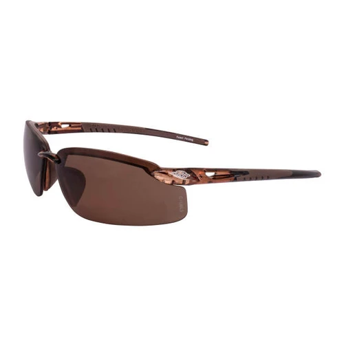 Crossfire 29117 ES5 Premium Safety Glasses | Crystal Brown Frame | HD Brown Mirror Lens | Box of 12