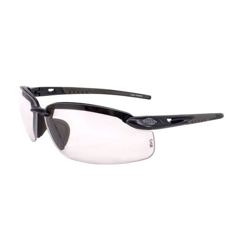 Crossfire 2964 ES5 Premium Safety Glasses | Shiny Pearl Gray Frame | Clear Lens | Box of 12