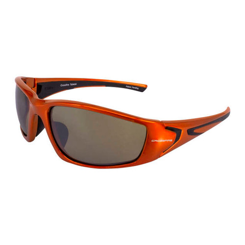 Crossfire 23125 RPG Premium Safety Glasses | Burnt Orange Frame | HD Demi Copper Mirror Lens | Box of 12