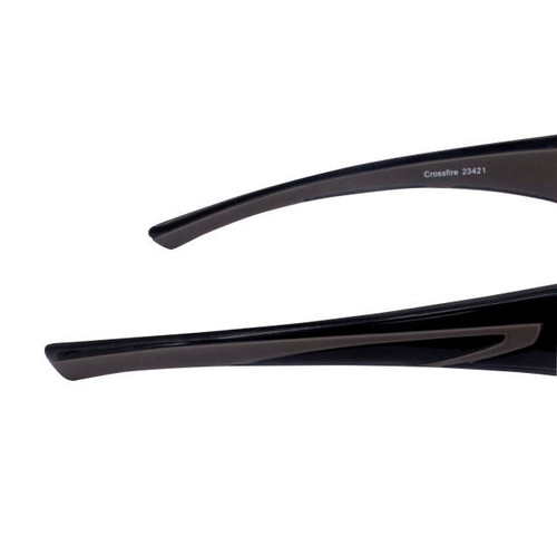 Crossfire 23421 RPG Premium Safety Glasses | Crystal Black Frame | Smoke Lens | Box of 12
