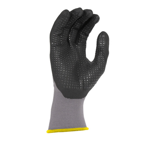 Radians RWG11XL Micro-Foam Nitrile Gripper Gloves | Elastic Cuff | Gray | X-Large Size | Case of 10 Boxes of 12 Pairs in Each Box