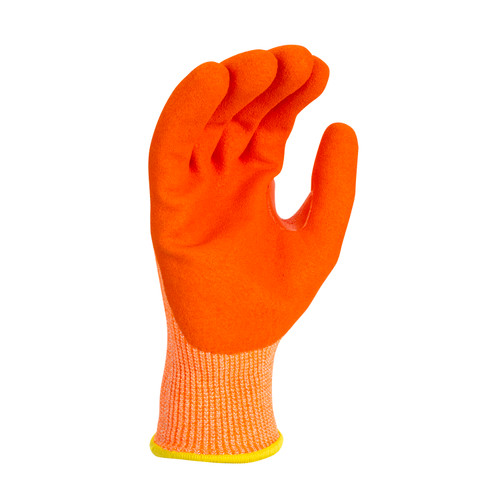 Radians RWG703XS TEKTYE A4 Cut Protective Work Gloves | Reinforced Thumb | Hi-Vis Orange | X-Small Size | Box of 12 Pairs
