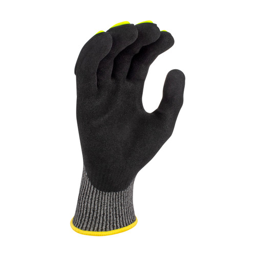 Radians RWG723L TEKTYE A6 Cut Protective Work Gloves | TPR Back | Black/Gray | Large Size | Case of 10 Boxes of 12 Pairs in Each Box