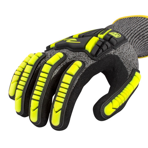 Radians RWG723XL TEKTYE A6 Cut Protective Work Gloves | TPR Back | Black/Gray | X-Large Size | Case of 10 Boxes of 12 Pairs in Each Box