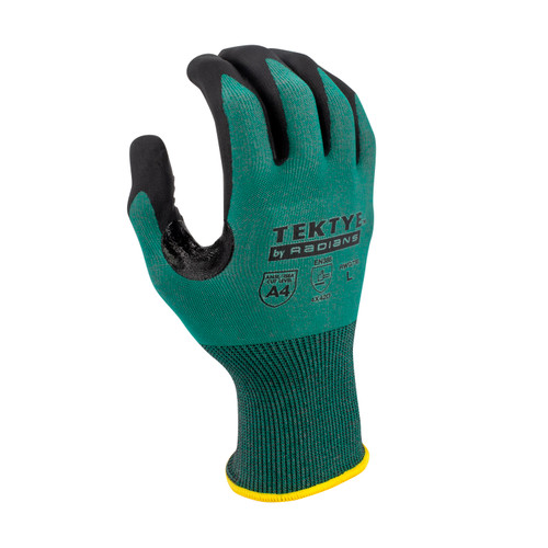 Radians RWG738L TEKTYE A4 Cut Protective Work Gloves | Reinforced Thumb | Green | Large Size | Box of 12 Pairs