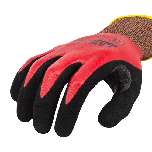 Radians RWG756XXL TEKTYE A4 Cut Protective Work Gloves | Reinforced Thumb | Black/Red | 2X-Large Size | Box of 12 Pairs