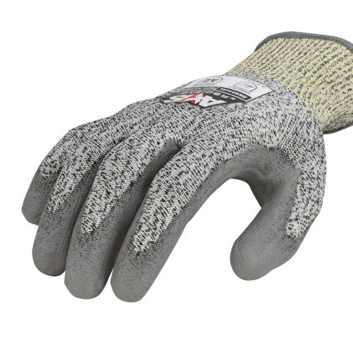 Radians RWG530M Axis A2 Cut Protection Dipped Gloves | Gray | Medium Size | Case of 10 Boxes of 12 Pairs in Each Box