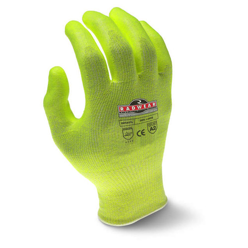 Radians RWG531-S Radwear Silver Series A2 Cut Protection Gloves | Hi-Vis Yellow | Small Size | Case of 10 Boxes of 12 Pairs in Each Box