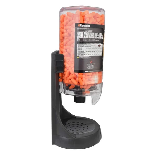 Radians FPD-500L70 Refillable Dispenser with Resistor 32 NNR FP70 Earplugs | Tapered Shape | Uncorded | Orange