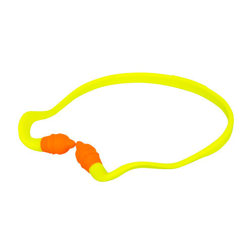 Radians RB2120 Rad-Band 2 Banded Earplugs | Curved Band | Yellow/Orange | Box of 10