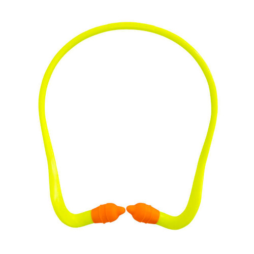 Radians RB2120 Rad-Band 2 Banded Earplugs | Curved Band | Yellow/Orange | Box of 10