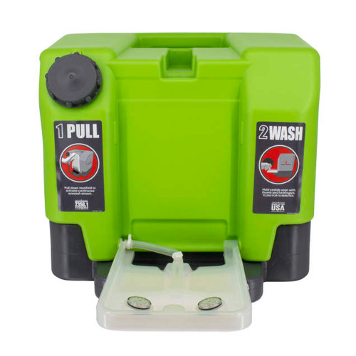 Radians Vision Aid REW01112 Emergency Eyewash Tank | 12 Gallon | Gravity-Fed | Green