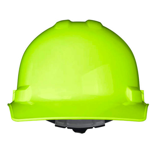Radians GHR4-GREEN-HV Granite Cap Style Hard Hat | 4 Point Crown Strap Ratchet Suspension | Pillowed Brow Pad | Hi-Vis Green | Each